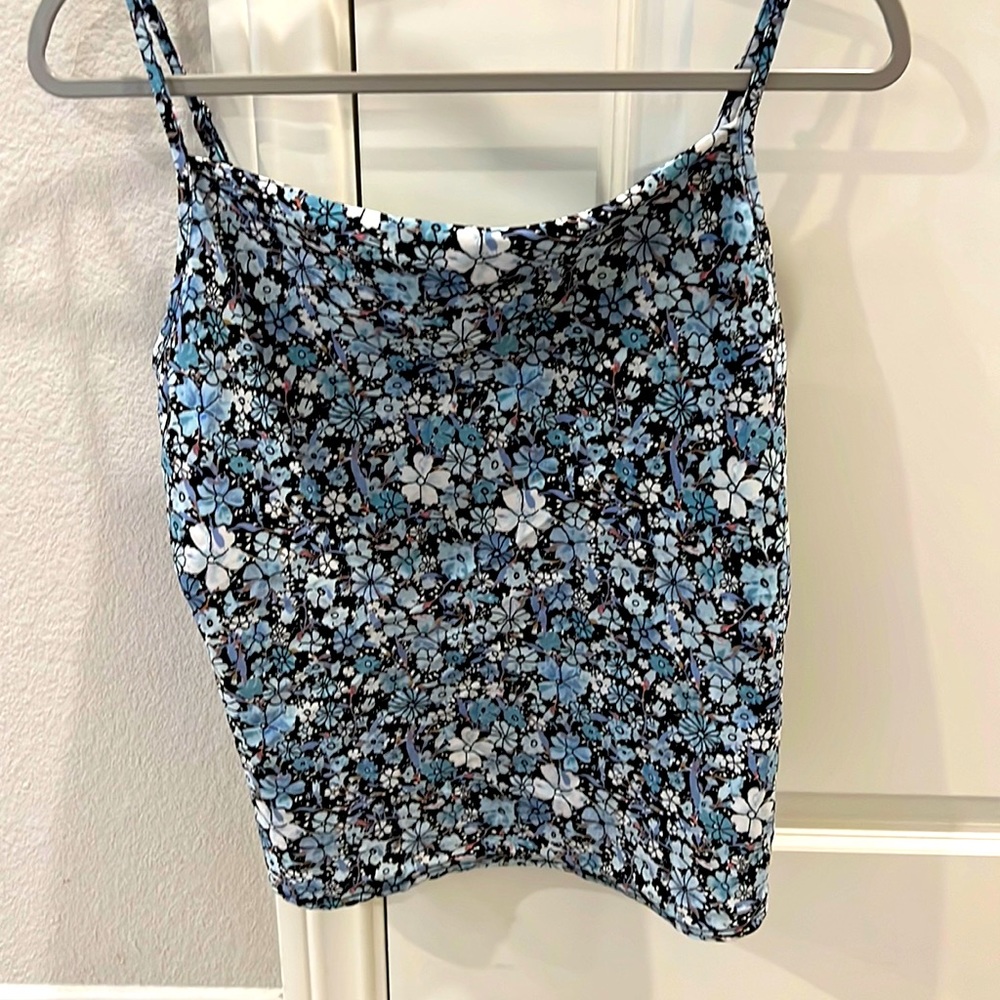 MAUBY - Cowl Neck Cami - Spring Blue Boho - Size S